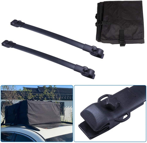 WHEELTECH Roof Rack Cross Bar Roof Bag Fit for Toyota Sienna 2011-2019 Cargo Racks Rooftop Cargo Luggage Bag Black Crossbars
