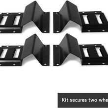 DC Cargo Mall ATV Wheel Chock & Strap Kit | Trailer Tie Down System for ATV’s, UTV’s, & Mowers