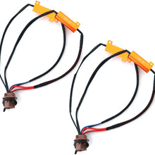SUBALIGU 2pcs 7443 7440 7441 Turn Signal Light or Backup Light LED Resistor Kit Relay Harness Adapter Anti Flicker Error Decoder Warning Canceller (2pcs 7443-Resistor Decoder)