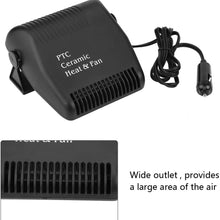Car Heater Defroster,12V Cooling Fan Heater 2 in 1 Portable Fast Heating Low Noise Car Ceramic Heating Windshield Defroster Demister