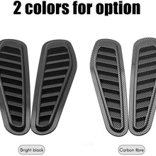 KKmoon 2Pcs Car Intake Scoop Vent Cover, Universal Car Decorative Air Flow Intake Scoop Vent Cover Hood Fender,Carbon Fibre