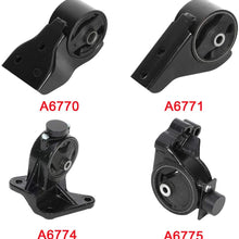 cciyu Engine Motor and Trans Mounts A6774 A6770 A6771 A6775 Set of 4 fit for Kia Sedona 2002 2003 2004 2005 3.5L