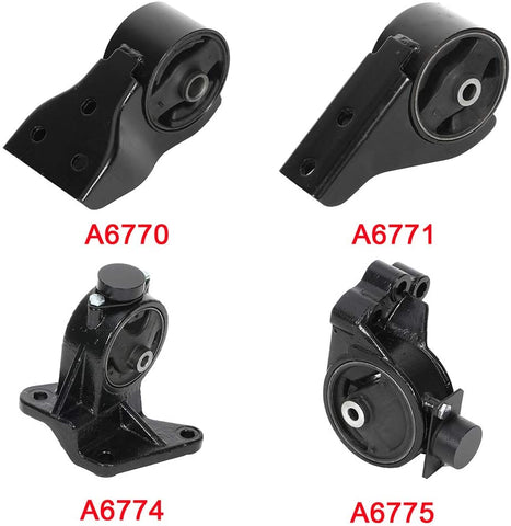 cciyu Engine Motor and Trans Mounts A6774 A6770 A6771 A6775 Set of 4 fit for Kia Sedona 2002 2003 2004 2005 3.5L
