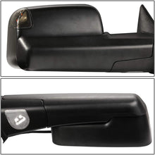 Replacement for RAM Truck Pair of Chrome Powered + Heated Smoked Signal Glass + Foldable Side Towing Mirrors