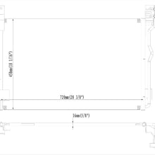 ZR A/C Air Condition Condenser All Aluminum Assembly For 2003-2005 4.6L V8 Crown Victoria Grand Marquis Town Car Grand Marquis Marauder 5/8 Core Thickness