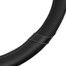 Motor Trend SW-808-WH White Steering Wheel Cover - Dotted Comfort Polyester Grip on Stitched Synthetic Leather