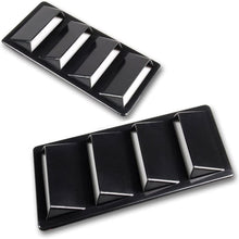 2x Euro Style Custom Black Decorative Air Flow Intake Turbo Bonnet Hood Side Vent Cover 3M Adhesive Tape Stick On Compatible with Toyota Honda Nissan Mazda Subaru Suzuki Car SUV Pickup Truck