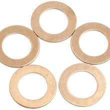 X AUTOHAUX 14mm Inner Dia Copper Crush Washers Flat Car Sealing Gaskets Rings 5pcs