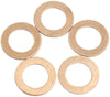 X AUTOHAUX 14mm Inner Dia Copper Crush Washers Flat Car Sealing Gaskets Rings 5pcs