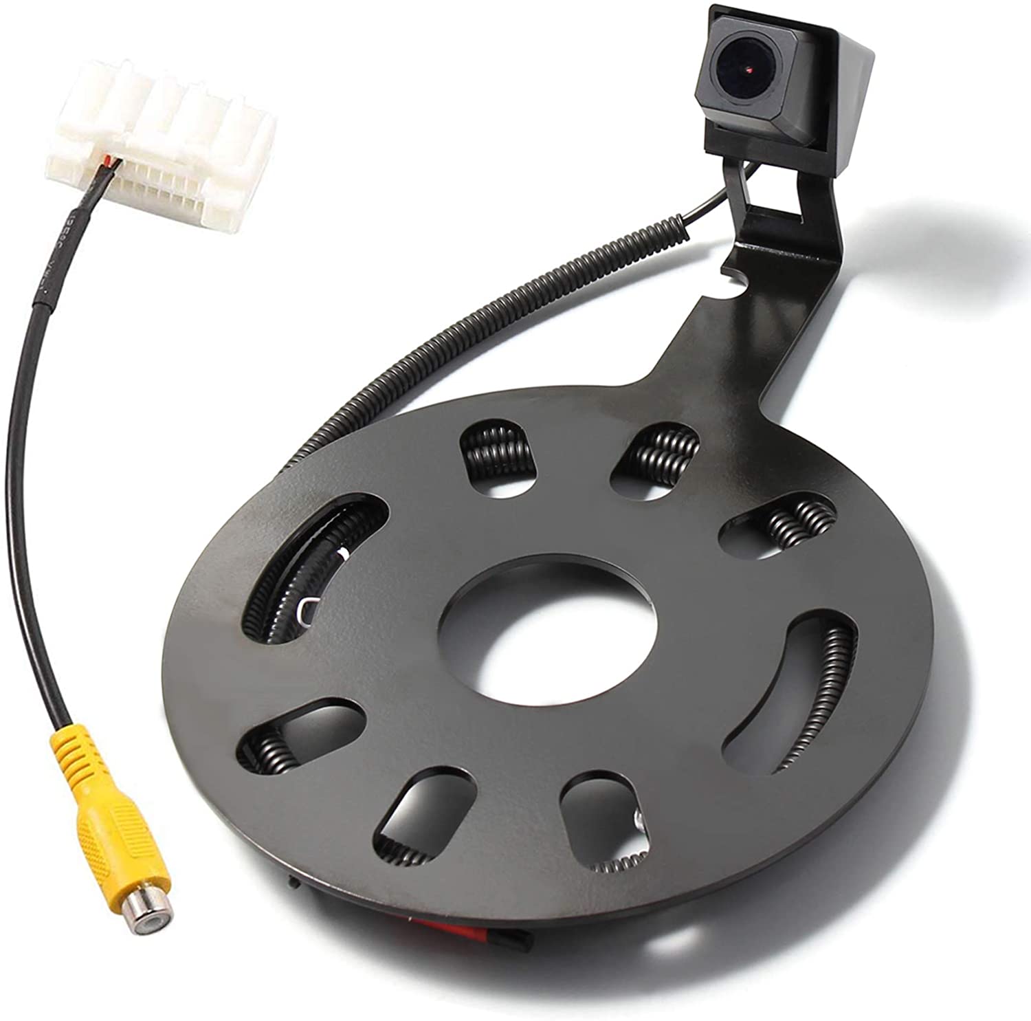 EWAY Car Backup Reverse Rear View Spare Tire Mount Camera for Jeep Wrangler 2007-2018 Waterproof Reversing Parking Aftermarket Camera Removable Guideline with OEM Monitor Adapter