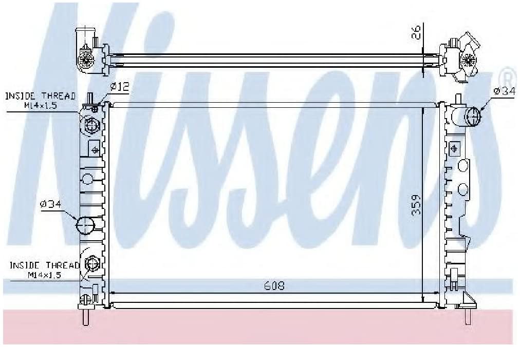Nissens 68003A Radiator, engine cooling