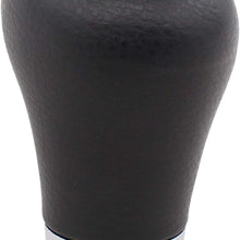 XtremeAmazing 5 Speed Manual Shift Knob with Leather Gear Lever Shifter and Handbrake Boot Cover Gaiter Black