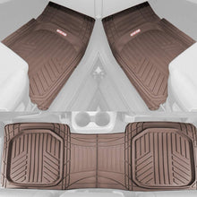 Motor Trend FlexTough Plus Black Rubber Car Floor Mats – All Weather Deep Dish Automotive Floor Mats, Heavy Duty Trim to Fit Design, Odorless Floor Mat Liners for Cars Truck Van SUV