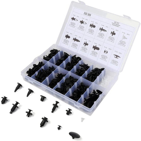 ROADFAR 242 Pcs Car Fasteners Retainter Clips Push Type Fender Rivet Clips fit for GM Ford Toyota Honda