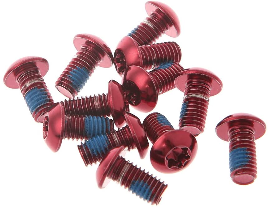 HELYZQ 12Pcs Bicycle Brake Disc Screws Alloy Steel Bolt Rotor Cycling for Mountain Bike