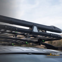 Stehlen 642167819219 Universal HD Sport Modular Steel Roof Rack Basket with Wind Fairing - Matte Black/Green