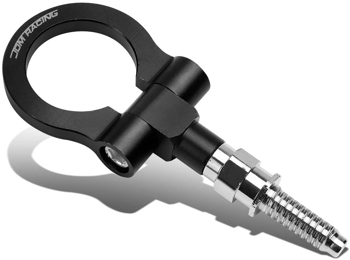 DNA Motoring THK-ZTL-9038-BK Aluminum Front/Rear Tow Hooks (M15.8xP3.175)