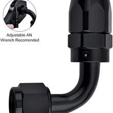 EVIL ENERGY 6AN Straight Swivel Hose End Fitting for Braided Fuel Line Aluminum Black 2PCS