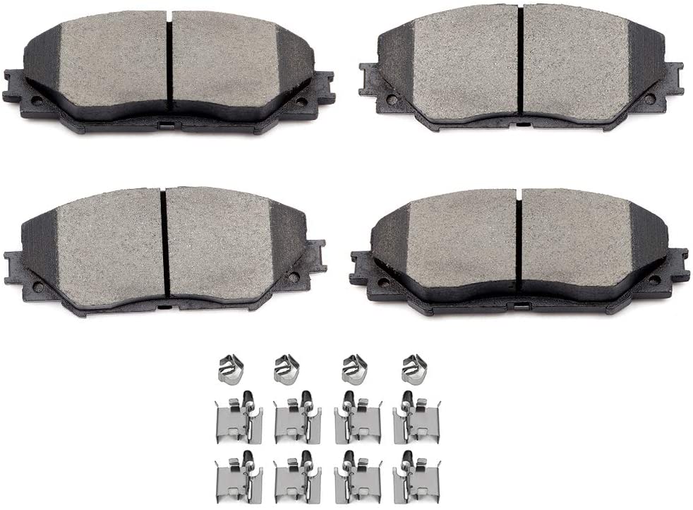 FINDAUTO Ceramic Brake Pads Clip Kits fit for 2010-2012 for Lexus HS250h,2009-2010 for Pontiac Vibe,for Scion xB xD,for Toyota Corolla Matrix Prius V RAV4