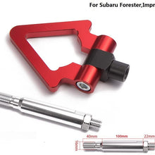 EPMAN Triangle Ring Trailer Tow Hook Ring Eye Towing Front Rear Aluminum For Subaru Forester For Impreza (Red)
