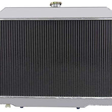 CoolingSky 4 Row Core Aluminum Radiator +2X12" Fan w/Shroud for 1972-86 Jeep CJ5 CJ6 CJ7 (GM Chevy Engine Swap Only)