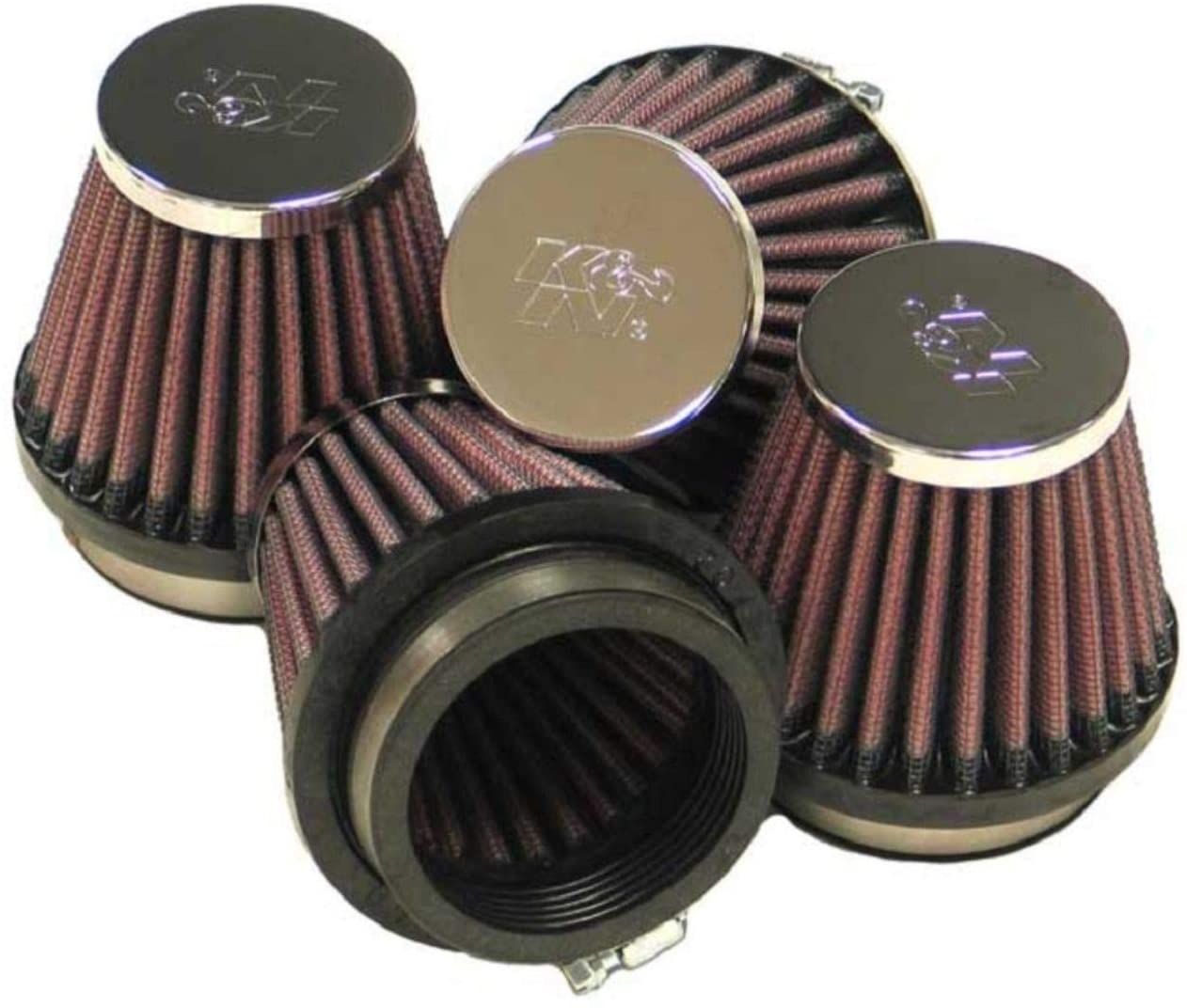 K&N Universal Clamp-On Air Filter: High Performance, Premium, Replacement Engine Filter: Flange Diameter: 2.125 In, Filter Height: 2.75 In, Flange Length: 0.625 In, Shape: Round Tapered, RC-2344