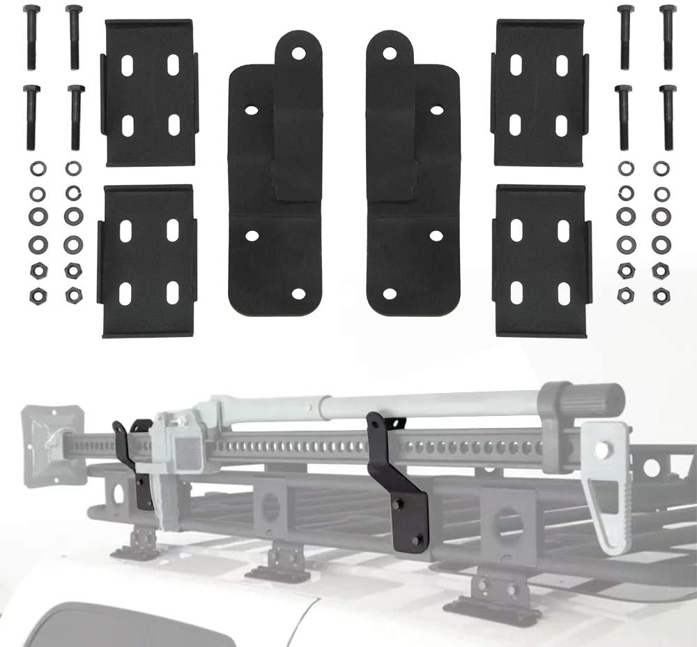 Hildirix Heavy Duty Jack Mount Hold Brackets with Adapter for Roof Rack