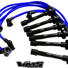 VMS RACING 03-08 10.2mm High Performance Engine SPARK PLUG IGNITION WIRES Wire Set in BLUE Compatible with HYUNDAI TIBURON GT SE 2.7L Liter V6 2003-2008