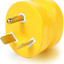 Camco PowerGrip Durable Electrical Adapter - Easy Grip for Simple and Safe Use, 30 AMP Male 15 AMP Female (55233), Yellow|Yellow