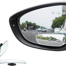 TRUE LINE Automotive Frameless 360 2 Piece Mirror Blind Spot Mirror Kit 360 Degree Adjustable Ultra Safety Stick on