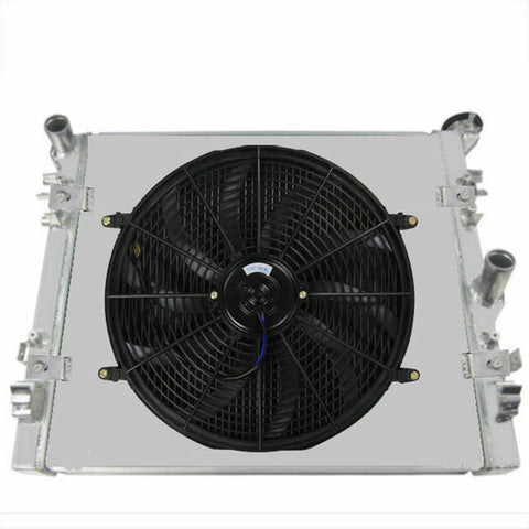 OzCoolingParts 07-17 Jeep Wrangler JK Radiator Fan Shroud Kit, Full Aluminum Radiator + 16