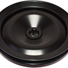 A-Team Performance Steel Key-Way Power Steering Pump Pulley Single Groove Compatible with 1955-72 GM Chevrolet SBC BBC Small and Big Block Chevy SBF Small Block Ford Black