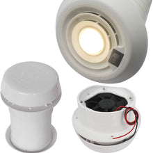 DAXINYANG Colorful Linght Caravan Accessories RV Fan Roof Air Vent Grille Whit Fan Travel Trailer Van Cooling Air Vent Camper Motor Home Quiet Fan 12V (Color : Low Noise)