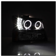 Spyder Pro-Jh-Csil03-Set-Bk - Black Halo Projector Headlights With Turn Signal/Parking Lights