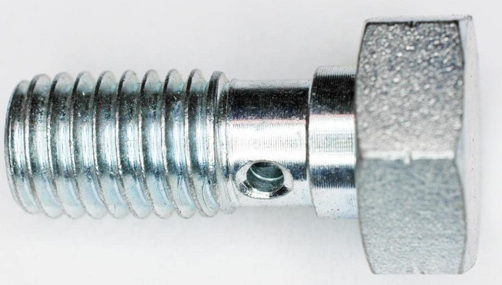 10MM-1.50 Banjo Bolt X 24MM Long Zinc Plt. -Fluid Bolt Adapter Fitting -