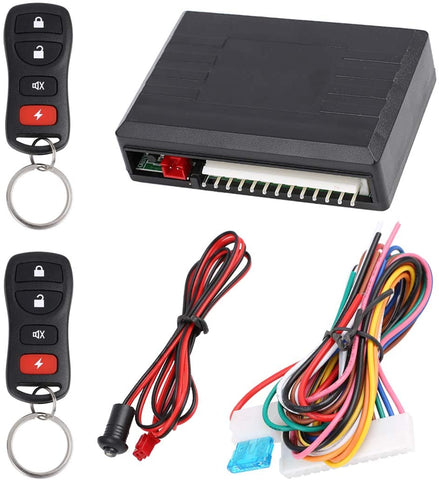 X AUTOHAUX Universal Car Keyless Entry System Door Lock Locking Remote Central Kit DC 12V LB405