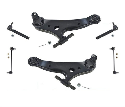 100% New 6pc Kit Front Lower Control Arms Tie Rods Links for Toyota Venza 09-16