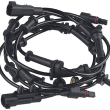 WMPHE 2 PCS Front Left & Right Compatible with ABS Wheel Speed Sensor Jeep Wrangler 3.6L 3.8L 2007-2017 Replace OE # 68003281AC 68003281AA