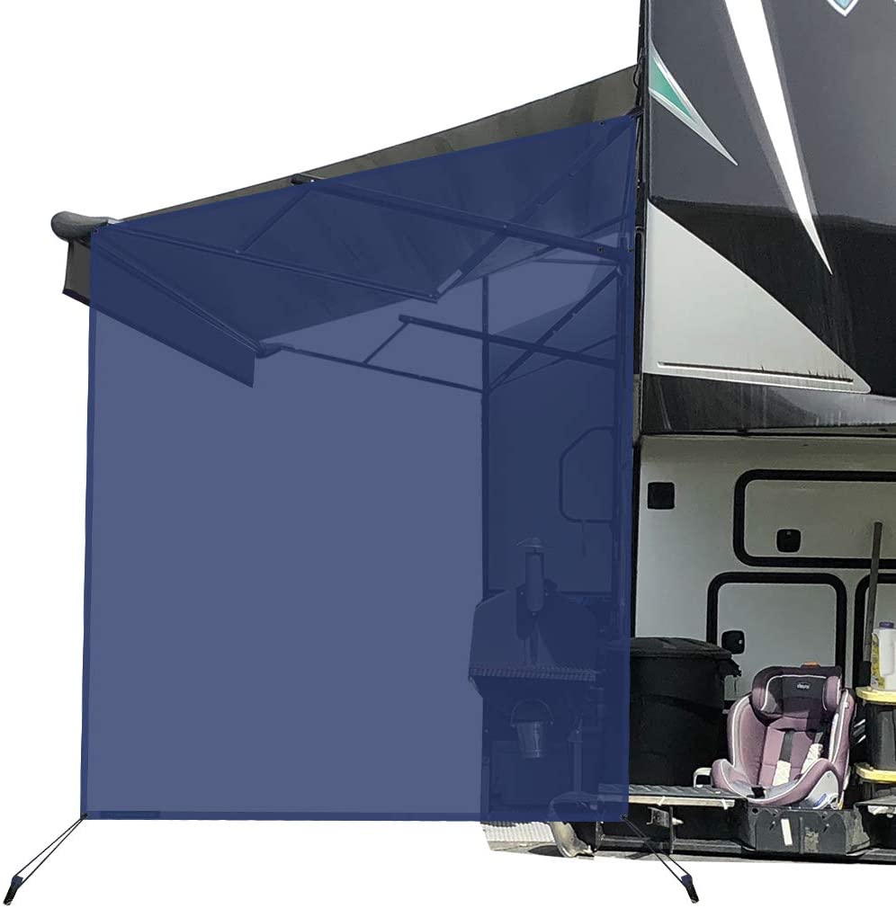 leaveshade RV Awning Sunshade Screen ● Tentproinc Black Mesh Sun Shade ●Block Sunshine from Patio Side Direction ●Motorhome Camping Trailer UV Sunblocker ●Canopy Sunscreen-3 Years Lasting