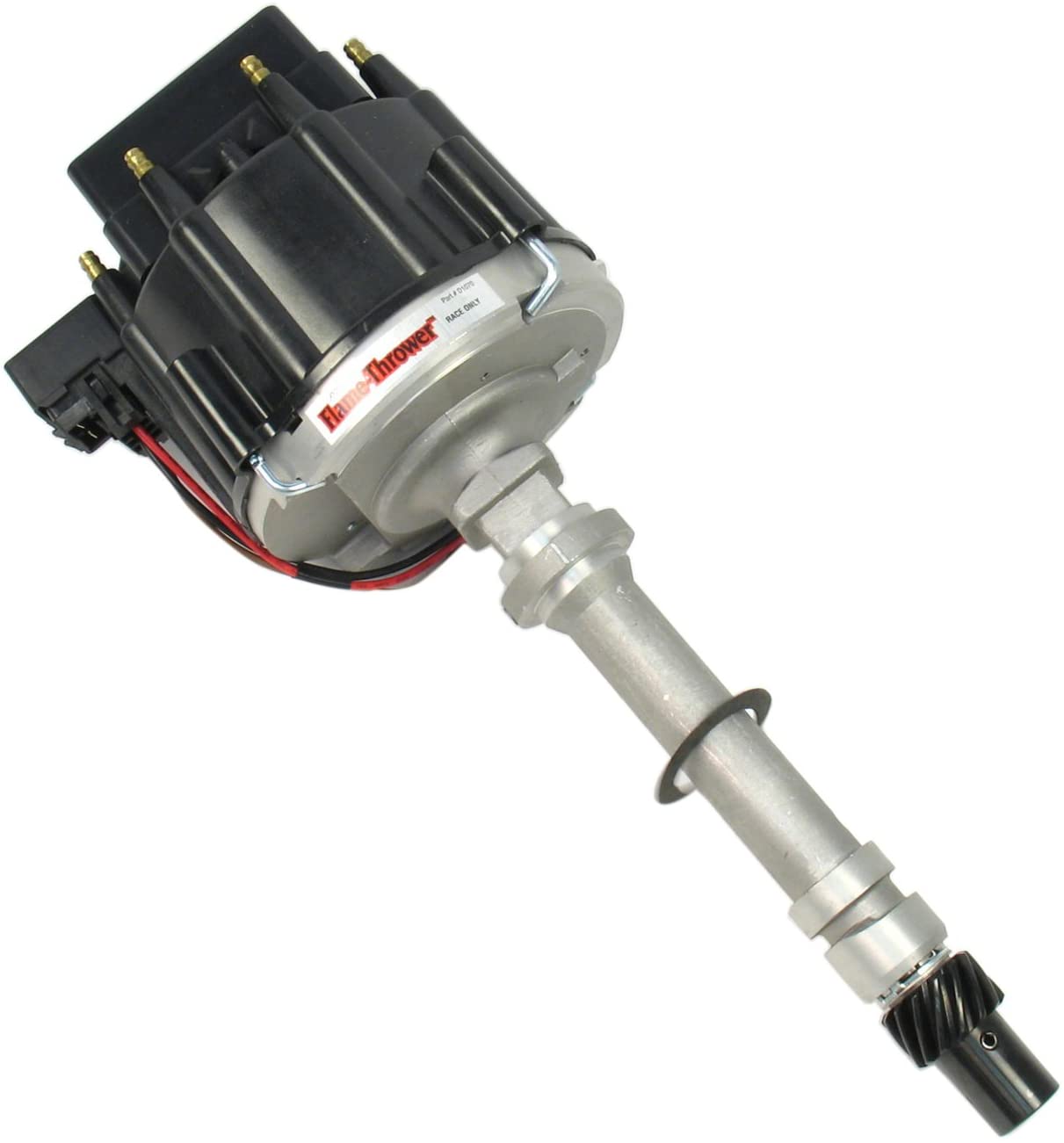 PerTronix D1070 Flame-Thrower Black Cap Race Distributor HEI for Chevrolet Small Block/Big Block