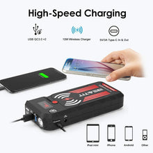 BEATIT G18 2000Amp Peak 12V Portable Jump Starter (Up to 8.0L Gas and Diesel Engine) 21000mAh Power Bank With Wireless Charger Smart Jumper Cables