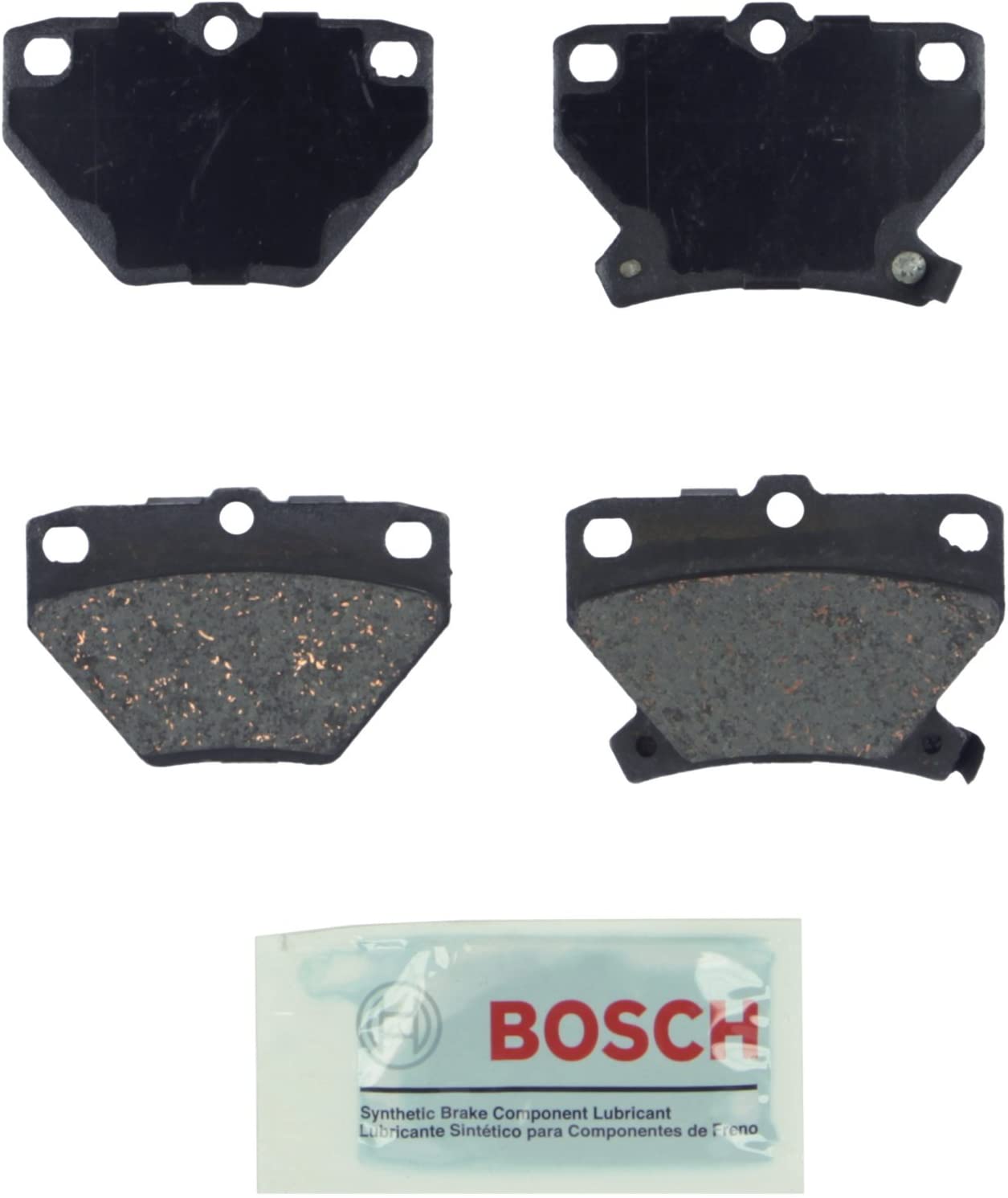 Bosch BE823 Blue Disc Brake Pad Set for Pontiac: 2003-06 Vibe; Toyota: 2000-05 Celica, 2004-08 Corolla, 2003-08 Matrix - REAR