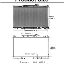 Radiator with Oil Cooler Compatible with 02-06 Honda CR-V EX, LX / 2003 Honda CR-V Base/Element DX / 2004-2006 Honda Element EX, LX/Honda CR-V EX-L, SE(Excl 2004 Honda CR-V EX-L, SE) L4 2.4L
