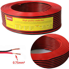 DishyKooker 100M Speaker Cable o Core Wire Copper-clad Aluminum 2 Pin for Car o System Car Motorcycle