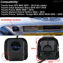 HD CCD Sensor Vehicle 170 Wide Angle Night Vision Rear View Reverse Camera for Voxy R70 MK2/Calya Daihatsu Sigra/Previa XR50/Alphard Hybrid/Tarago XR30 XR40