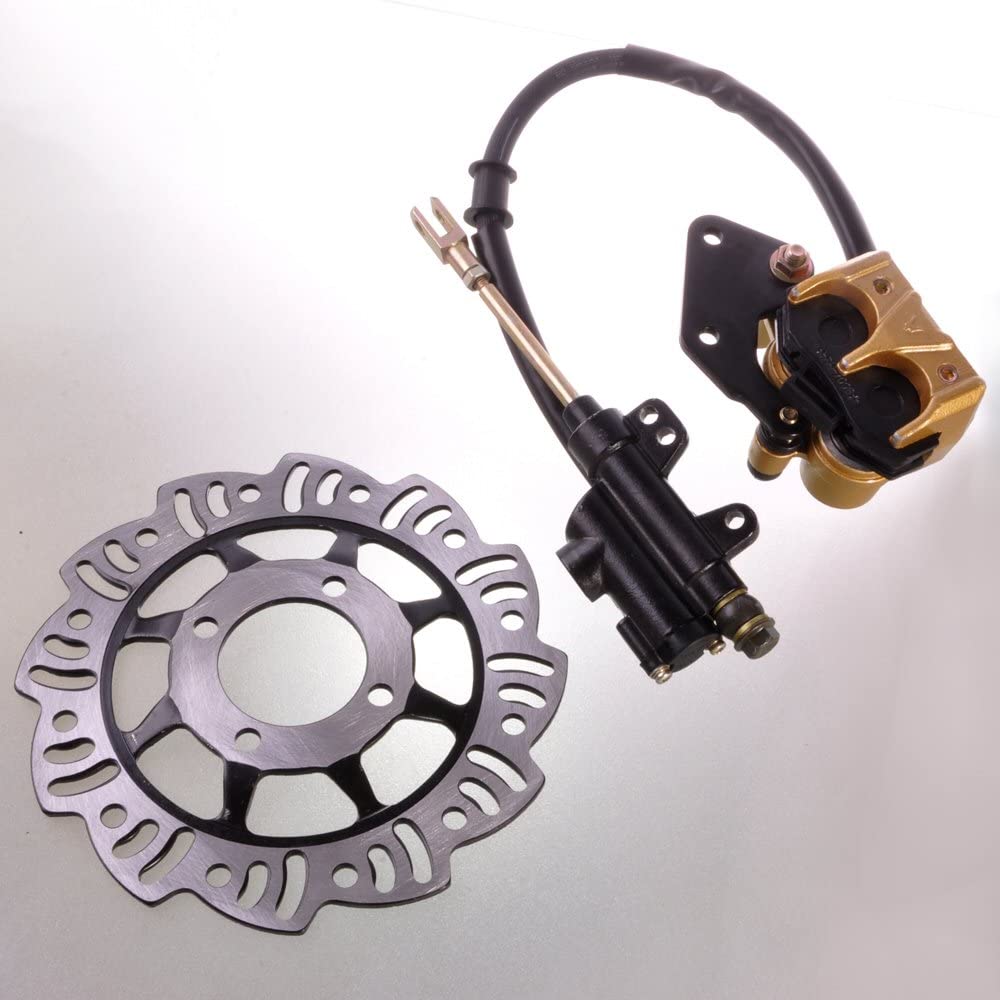 Wotefusi New Rear Brake System Brake Disc Rotor Disk Kit Set Dirt Pit Trail ATV Quads Buggies 125Cc Parts
