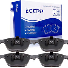 Brake Pads,ECCPP 4pcs Front Ceramic Disc Brake Pads Kits for 05-07 12-17 Ford Focus,04-13 Mazda 3,06-10 12-14 Mazda 5,08-13 Volvo C30,06-13 Volvo C70,05-11 Volvo S40,05-11 Volvo V50