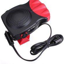 Jullynice 2 in 1 12V 150W Auto Car Heater Portable Heating Fan with Swing-Out Handle Windscreen Defroster Dashboard Driving Demister