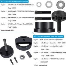 Crankshaft Rear Main Seal Installer Tool 303-770 & Crankshaft Front Seal Wear Ring Installer Tool Alt 303-1259 for Fits for Ford 4.5L, 6.0L & 6.4L Powerstroke Diesel Engines (2-Pack)
