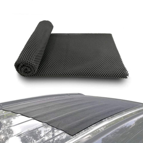 HONUTIGE Roof Cargo Bag Protective Mat, Foldable Cuttable Thick PVC Protection Pad with Extra Cushioning for Protecting Car Roof Carrier Bags & Car Roof, Universal Roof Rack Pad 34” x 43”